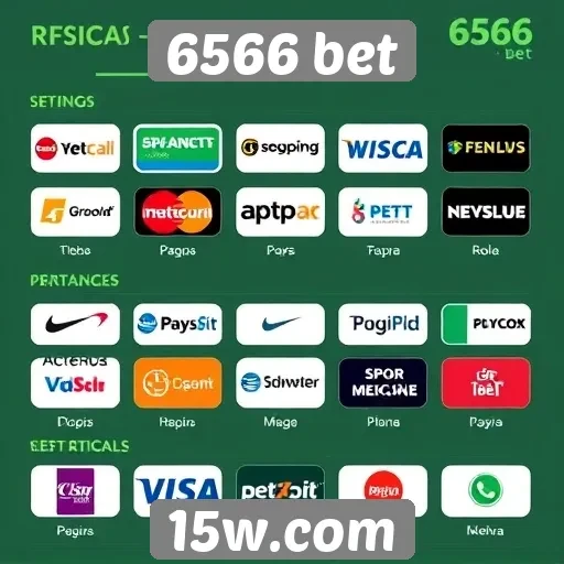 Opções de pagamento disponíveis na plataforma 6566 bet