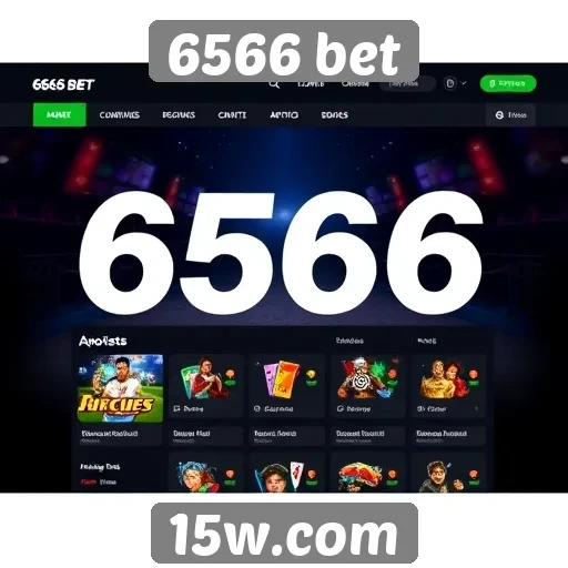 Interface do usuário no site 6566 bet